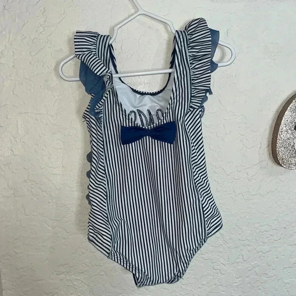 Ruffle butts one piece striped bathing suit - Picture 3 of 6